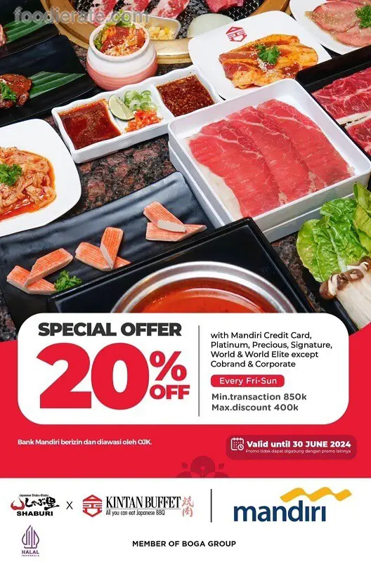 Promo Kintan Buffet Shaburi Kartu Kredit Bank Mandiri Diskon