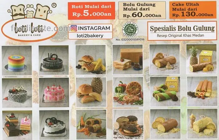 Daftar Harga Menu Loti Loti Bakery 2024 | Foodierate