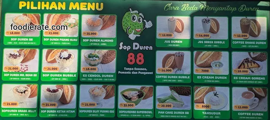 Sop Duren 88 Karawaci | Daftar Harga Menu Sop Duren 88 Karawaci Restoran Dan Ojek Online ...