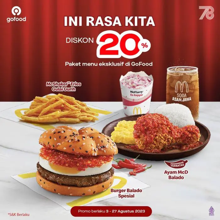 Promo McDonald's Merdeka Ini Rasa Kita Diskon 20% Di Gofood | Foodierate