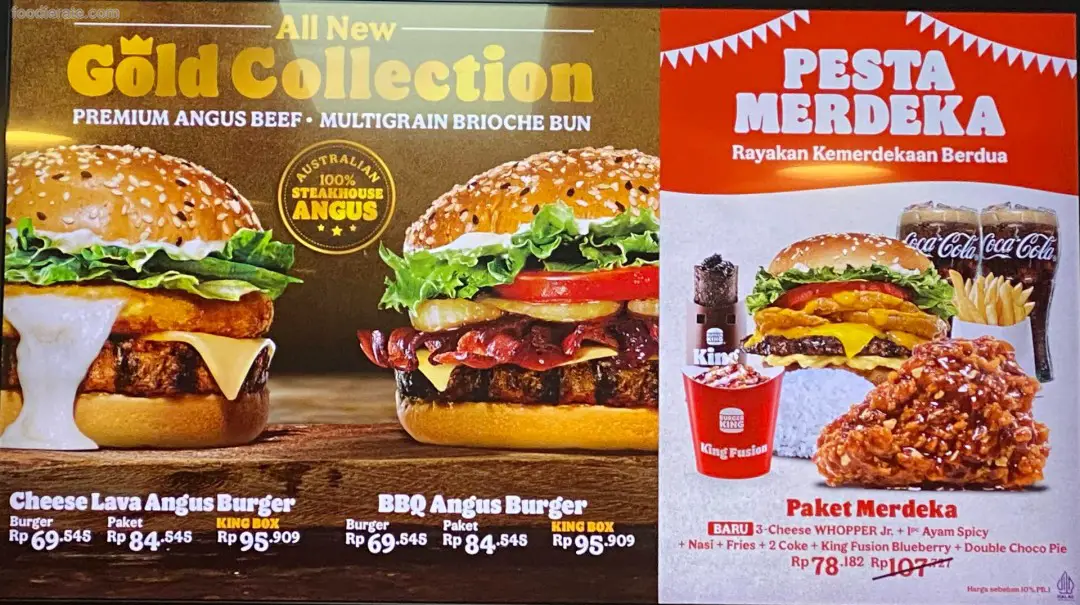 Daftar Harga Menu Burger King 2024 Foodierate