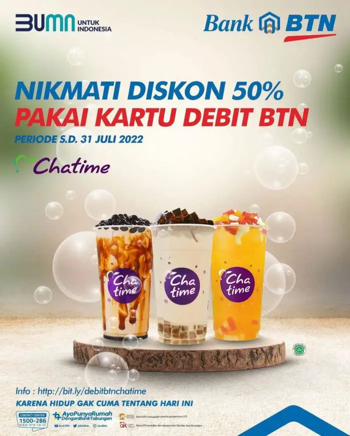 Promo Chatime Diskon 50 Dengan Kartu Debit Btn Foodierate 7634