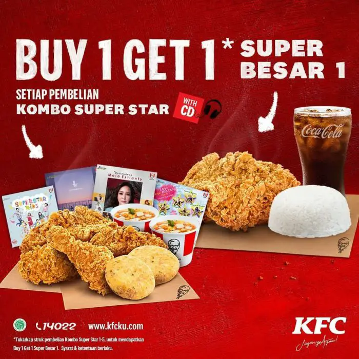 Promo KFC Super Heboh Beli Kombo Superstar Gratis 1 Super Besar ...