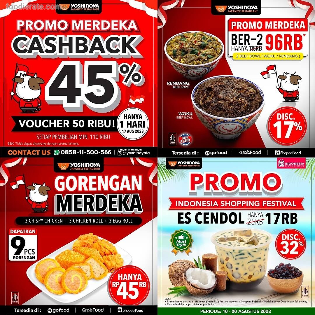 Promo Yoshinoya Merdeka 2023 Foodierate