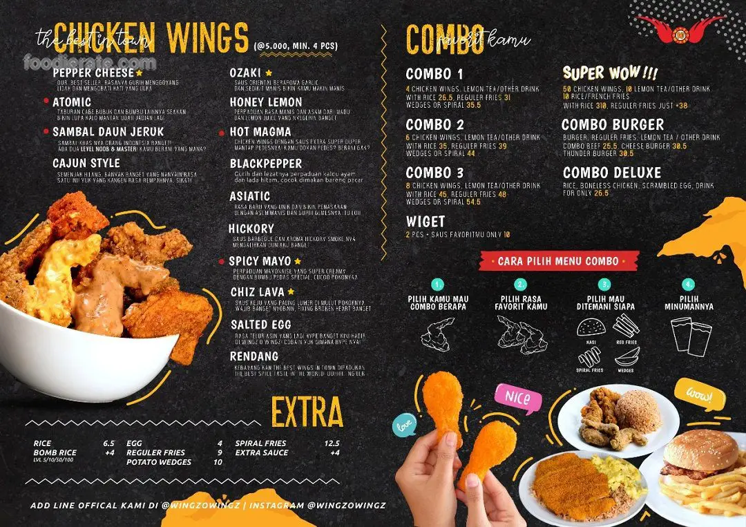 Wingz O Wingz Naripan | Daftar Harga Menu Wingz O Wingz Naripan ...