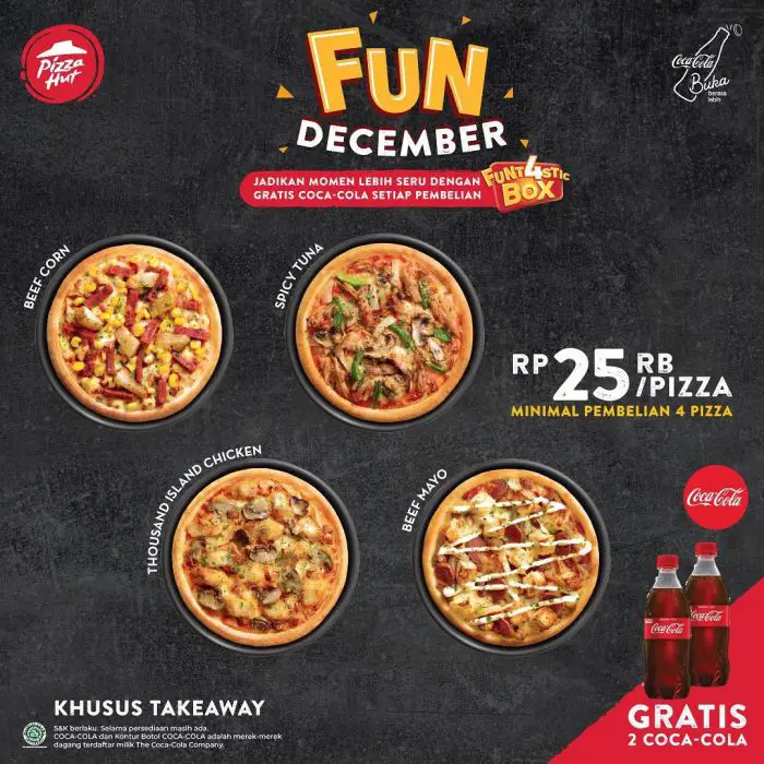 Promo Pizza Hut Fun December Hanya Rp 25 Ribu Per Pizza Dan Gratis Coca Cola Foodierate