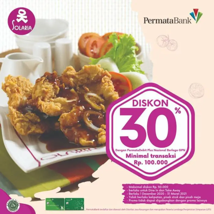 Promo Solaria Debit Bank Permata Gpn Diskon 30 Foodierate