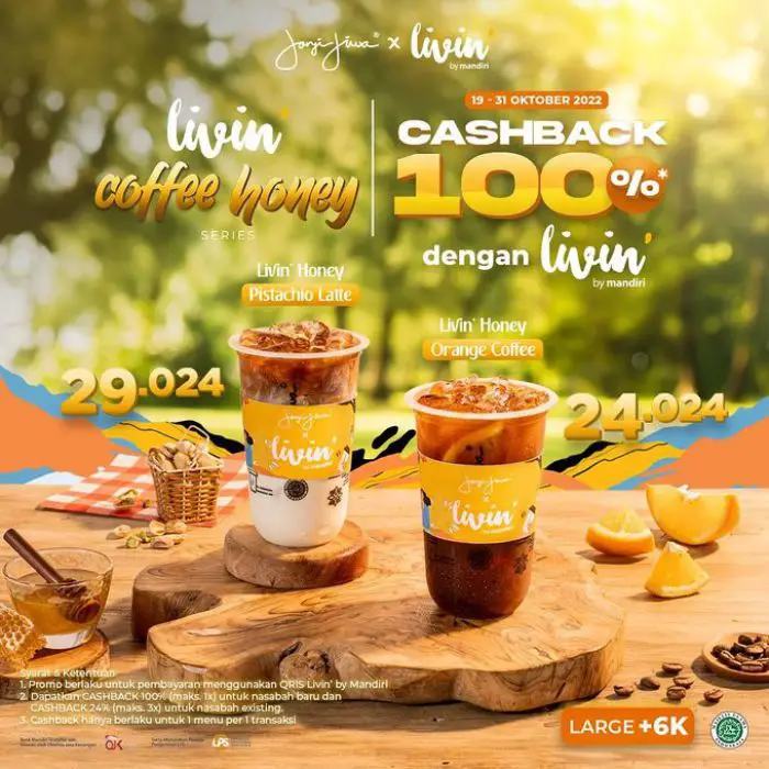 Promo Kopi Janji Jiwa Livin Honey Coffee Series Cashback Sd 100 Diskon 100 Foodierate 3549