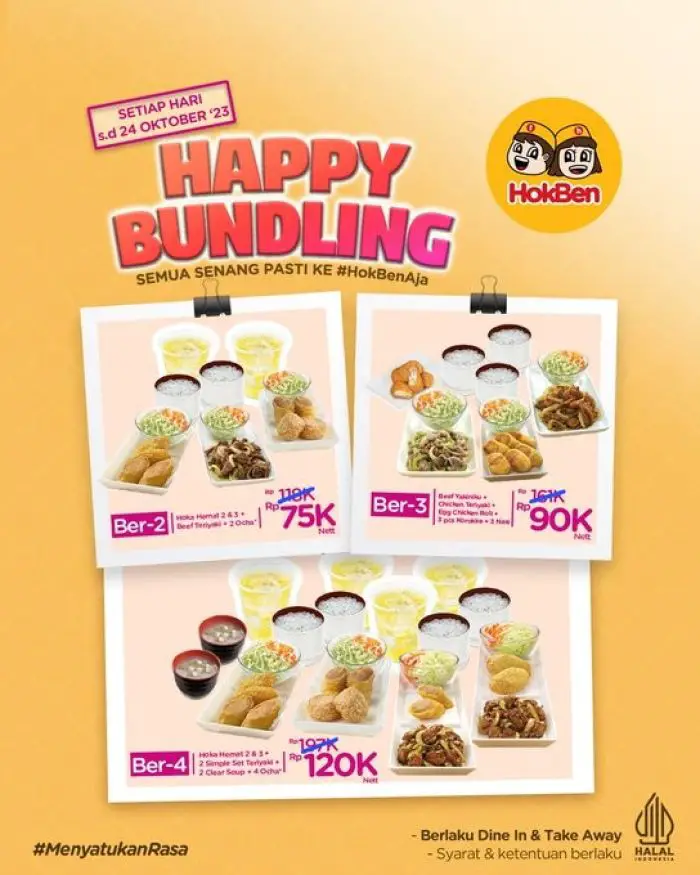 Promo Hokben Hoka Hoka Bento Happy Bundling Mulai Rp 75 Ribu Foodierate