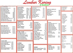 Daftar Harga Menu Lembur Kuring & Seafood