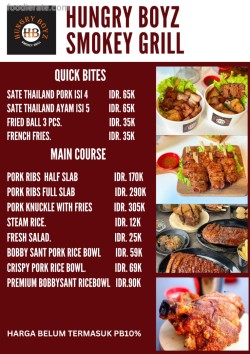 Daftar Harga Menu Hungry Boyz