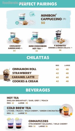 Daftar Harga Menu Cinnabon