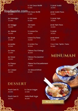 Daftar Harga Menu Mutiara Traditional Chinese Food