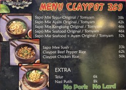 Daftar Harga Menu Claypot 369