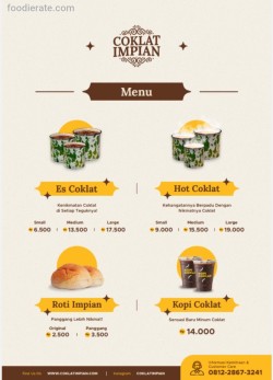 Daftar Harga Menu Es Coklat Impian