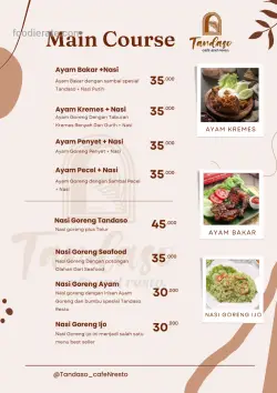 Daftar Harga Menu Tandaso Cafe & Resto