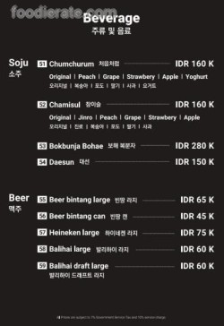 Daftar Harga Menu Sookdal Premium Korean BBQ