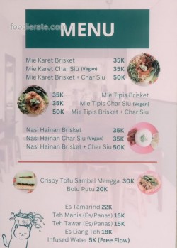 Daftar Harga Menu Bakmiaw