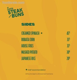 Daftar Harga Menu Lucy Steak and Buns