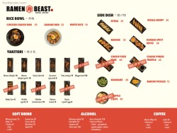 Daftar Harga Menu Ramen Beast