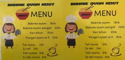 Daftar Harga Menu Bakmie Ayam Ndut