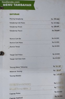 Daftar Harga Menu Mbok Lombok