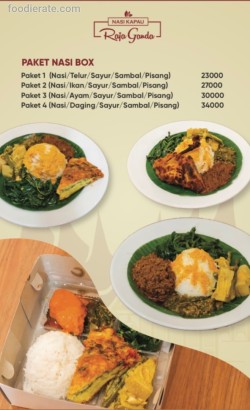 Daftar Harga Menu Nasi Kapau Raja Ganda