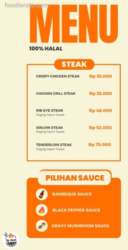 Daftar Harga Menu Oje Steak