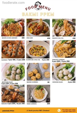 Daftar Harga Menu Bakmi PPKM