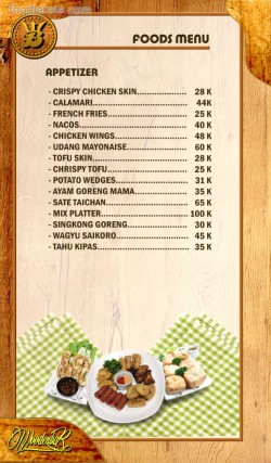 Daftar Harga Menu Wooden Bar