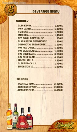 Daftar Harga Menu Wooden Bar