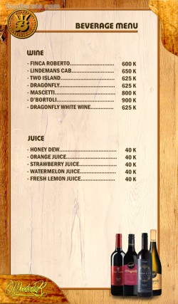 Daftar Harga Menu Wooden Bar