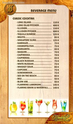 Daftar Harga Menu Wooden Bar