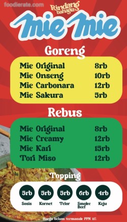 Daftar Harga Menu Rindang Bahagia