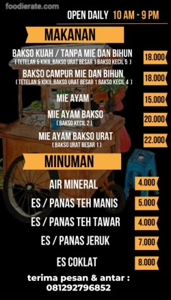 Daftar Harga Menu Bakso Sapi 51