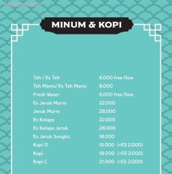 Daftar Harga Menu Kedai Bakmi Baba Oco