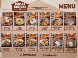 Daftar Harga Menu Kedai Kongsi