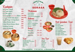 Daftar Harga Menu Kopitiam Serasa