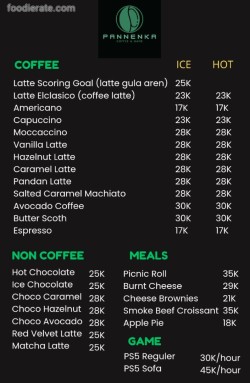 Daftar Harga Menu Pannenka Coffee & Game