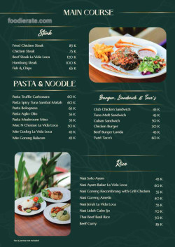 Daftar Harga Menu La Vida Loca