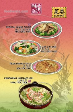 Daftar Harga Menu Wong Fu Kie