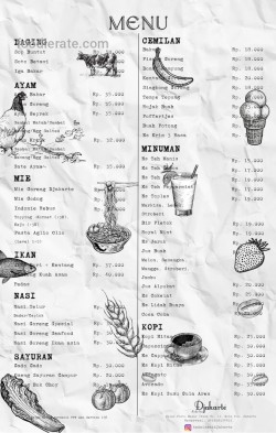 Daftar Harga Menu Kedai Seni Djakarte