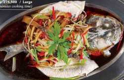Menu Steamed Fish With Soya Sauce Jittlada Restaurant