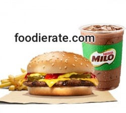 King's Jr 2: Cheeseburger + Fries + Milo Burger King