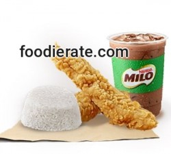 King's Jr 1: 2 Pcs Chicken Strips + Rice + Milo Burger King