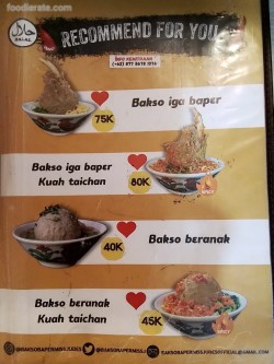 Daftar Harga Menu Bakso Baper Miss Judes