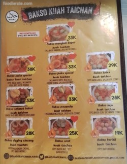 Daftar Harga Menu Bakso Baper Miss Judes