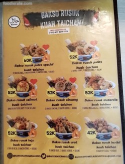 Daftar Harga Menu Bakso Baper Miss Judes