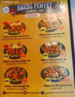 Daftar Harga Menu Bakso Baper Miss Judes