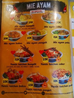 Daftar Harga Menu Bakso Baper Miss Judes